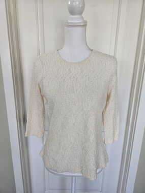 Vintage Front Street Cream Colored Lace Top